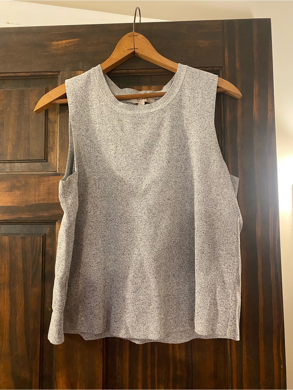 LOFT Heathered Light Gray Sleeveless Tank